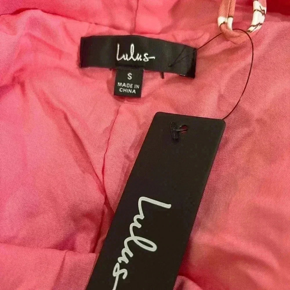 Hello to Love Pink Floral Print Lace-Up High-Low Maxi Dress Size Small - Picture 11 of 12